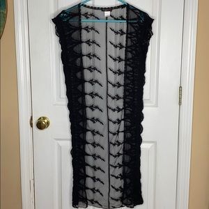 Black lace coverup
